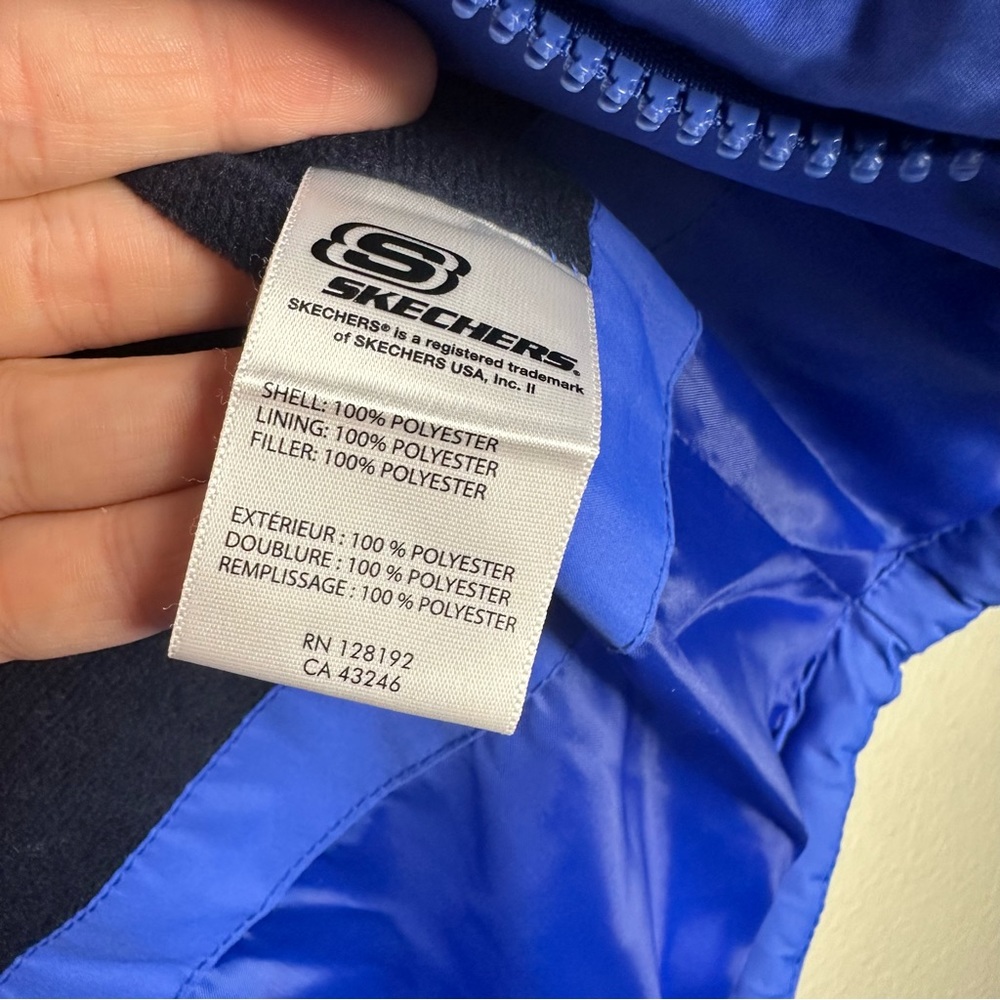 NWT Sketchers Kid’s Blue Puffer Winter Coat Size Medium 5/6 - Picture 8 of 10